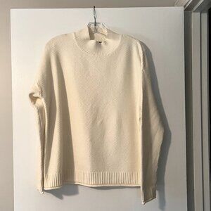 Ladies Mock-Neck Sweater in Cream size M